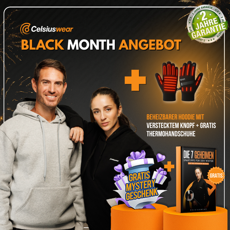 CelsiusHoodie™ 2.0 - Beheizbarer Hoodie Unisex + (GRATIS Thermohandschuhe)