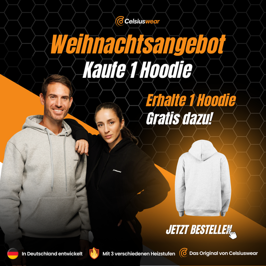 CelsiusHoodie™ - Beheizbarer Hoodie Unisex 2.0 | 1+1 GRATIS Angebot